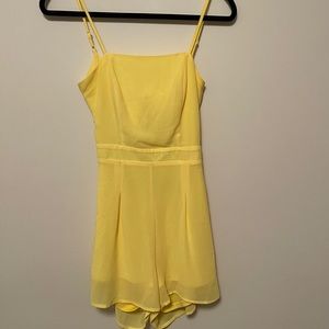 Yellow backless romper